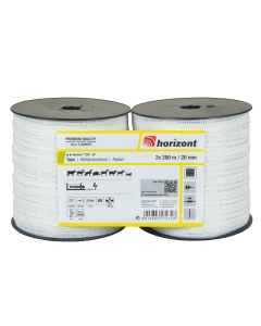 FARMER T20-W, Tape 20mm by 200m Double pack - white