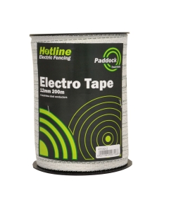 Paddock Tape 200m x 12mm - White