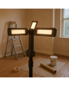 Hotline Explorer Tower Light - 6000 Lumen Rechargeable Tripod Work Light with Adjustable Lamps, Magnetic Mounts & Carry Case