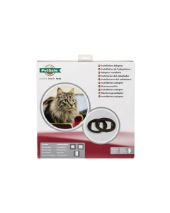 Installation adapter for microchip and manual cat flap