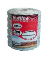 Supercharge 6-Strand Polywire 500m (white with red tracer line)