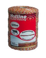 Supercharge 9-Strand Polywire 500m (orange and yellow)